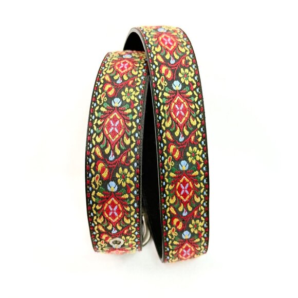 Woven/Embroidered Mandala Belt w/Silver Hardware - Size 40 - Unisex - Picture 5 of 6